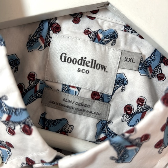Goodfellow Skates Short Sleeve Button Down size XXL - Picture 4 of 6